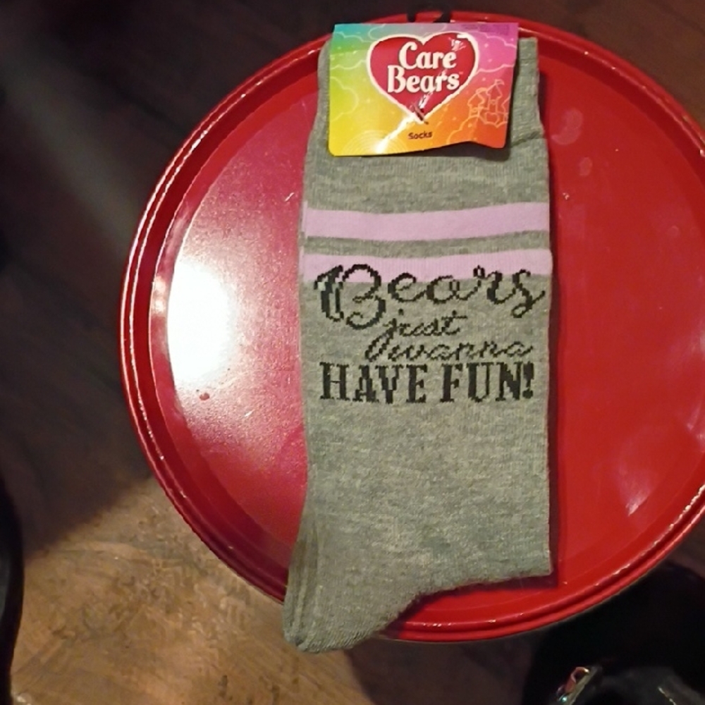Care Bears Gray and Purple Casual Socks